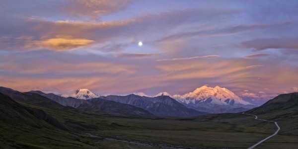 Moon Over Denali by John Freeman
